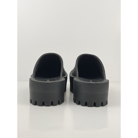 Jeffrey Campbell Bae Platform Mules Size 8 Black Slip On Chunky Clog - Picture 3 of 13